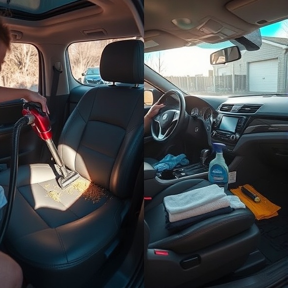sprzątanie wnętrza samochodu
