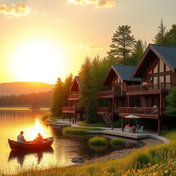 ekskluzywne domki nad jeziorem